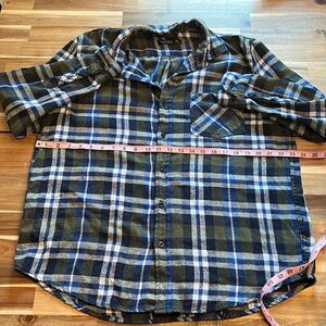 Nasty gal flannel size 6 button‎ up shirt 60% cotton 40% polyester